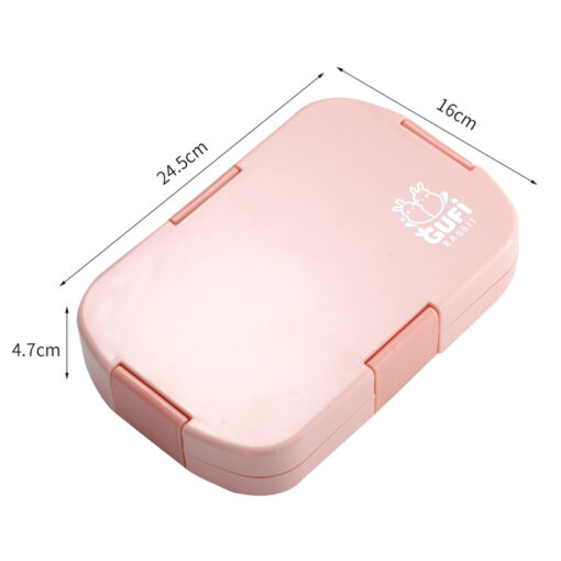 Portable Lunch Box 6 Grids Food Storage Leakproof Kids - Image 4