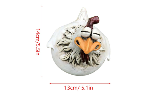 Funny Chicken Fence Decor Statues - Image 16