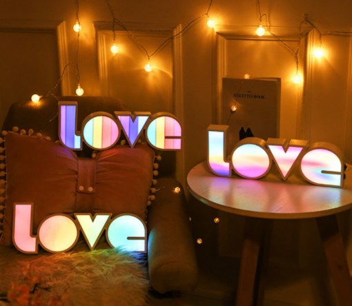 Rainbow LOVE Letter Lamp - Image 6