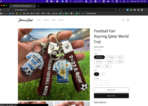 Football Fan Keyring Qatar World Cup - untracked - Image 14