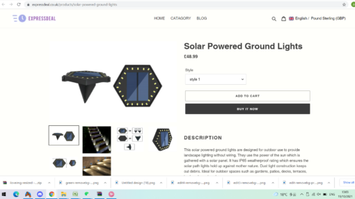 3 x Solar Powered Ground Lights - Image 4