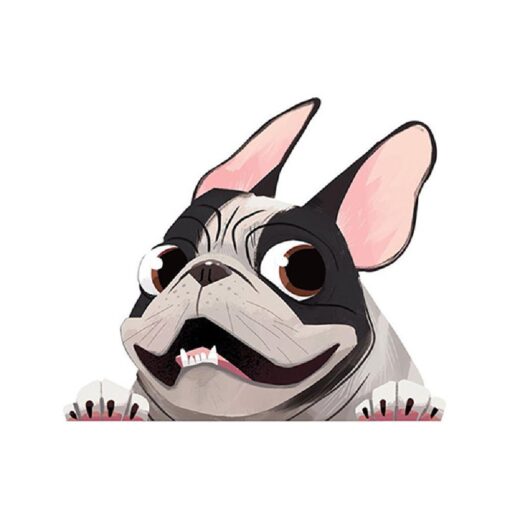 Cute Cartoon Bulldog Car Sticker - Image 6