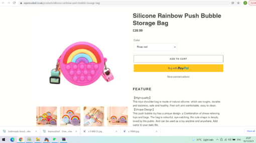 Rainbow Fidget Push Pop Bubble Shoulder Bag - Image 14