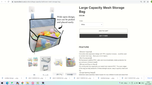 Large Capacity Mesh Storage Toys Bag - 5 COLOURS - Image 14