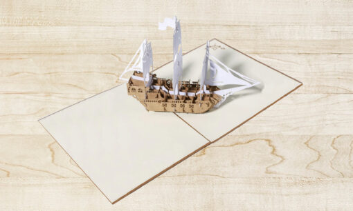 One, Two or Four 3D Pop Up Greeting Card-Boat Array - Image 4