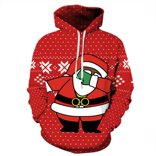 Christmas 3D Print Funny Lovely Pocket Hoodi - Image 11