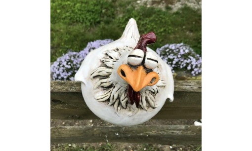 Funny Chicken Fence Decor Statues - Image 7