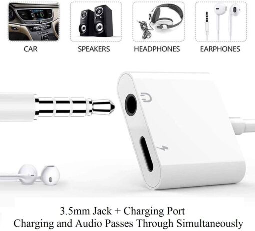 Lightening or Type C USB Headphone Jack Audio Dongle and Charging Port - Image 5