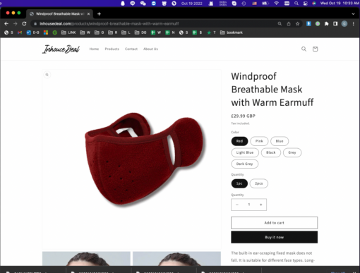 One or Two Windproof Breathable Mask with Warm Earmuff - Image 19