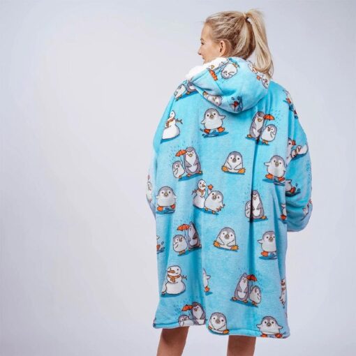 Soft Warm Wearable Fleece Hoodie Blanket - Image 5