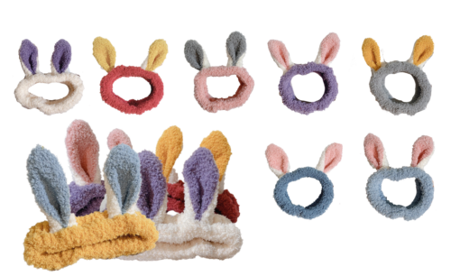 One or Two Elastic Plush Bunny Ears Headband 2022-03-09 NL