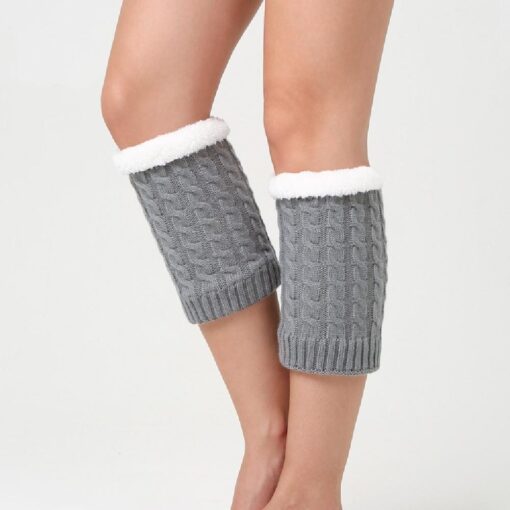 One or Two Pairs Women Knitted Leg Warmers Socks - Image 11