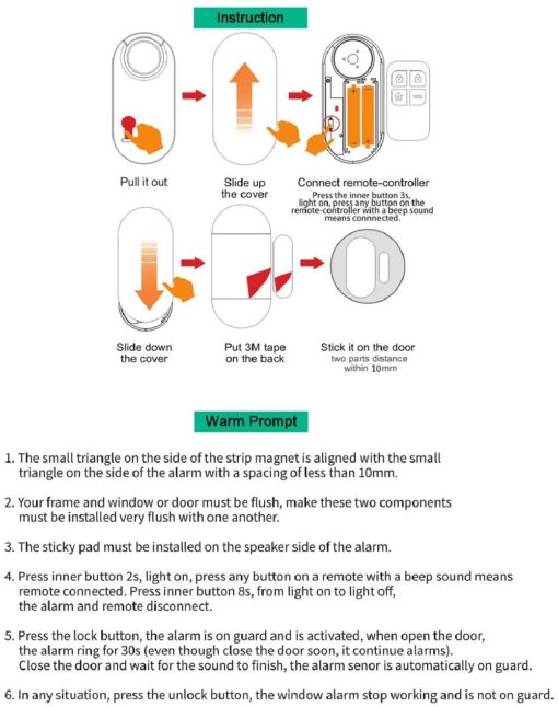 Security Alarm with Remote Control set - Image 4