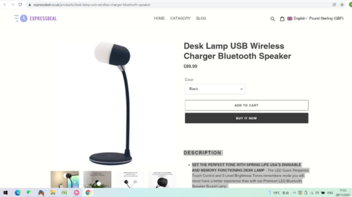 3 in 1 Desk Lamp USB Wireless Charger Bluetooth Speaker - - Image 13