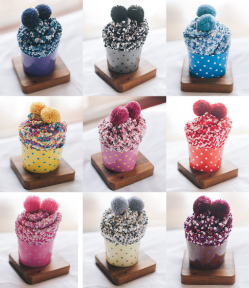 One Three or Nine pairs Soft Plush Colorful Cupcake Socks - Image 11