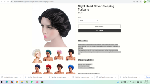 Night Head Cover Sleeping Caps - Image 13