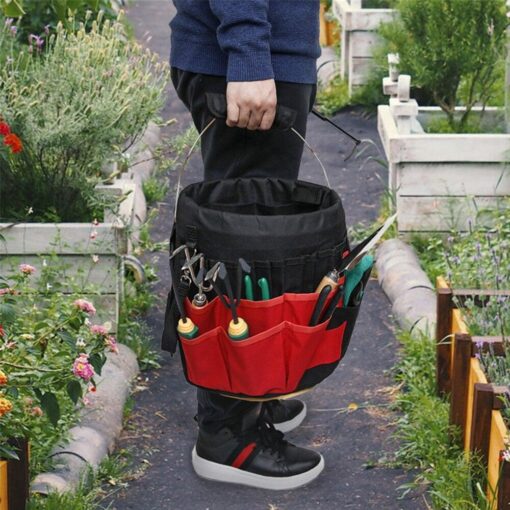 10 or 42  Pockets Tool Organizer Bucket Bag - Image 7