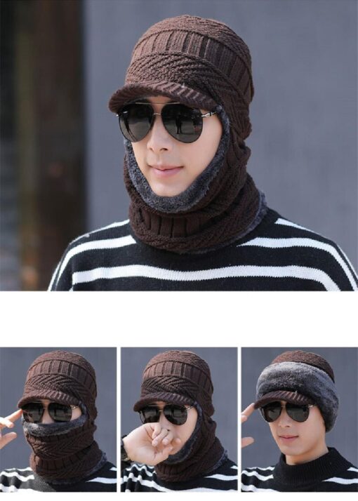 Thick Knit Skull Cap with next warmer - Image 7