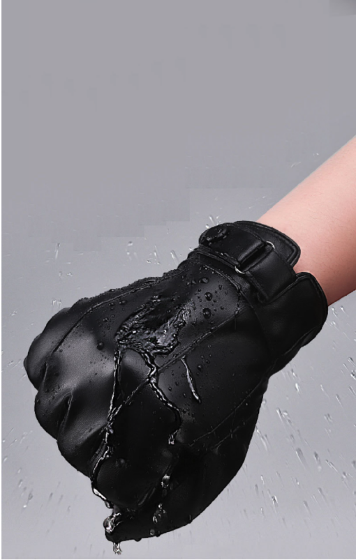 Men's Touchscreen PU Leather Gloves - Image 2