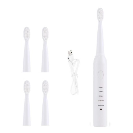 USB Rechargeable 5 Series Sonic Electric Toothbrush with Replacement 3 Head - Image 16