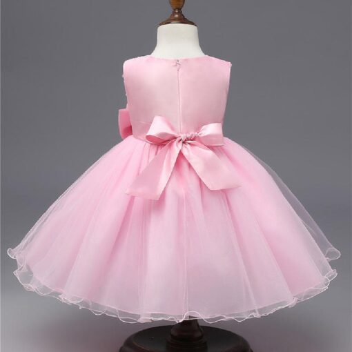 Kids Sleeveless Flowers Bowknot Princess Dress - Image 25