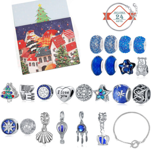 24 Days Advent Calendar DIY Charm Bracelet Making Kit - Image 8