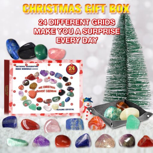 24 Grid Advent Calendar Gem Stone Blind Gift box - Image 17