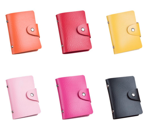 PU Leather 24 Slots Card Holder