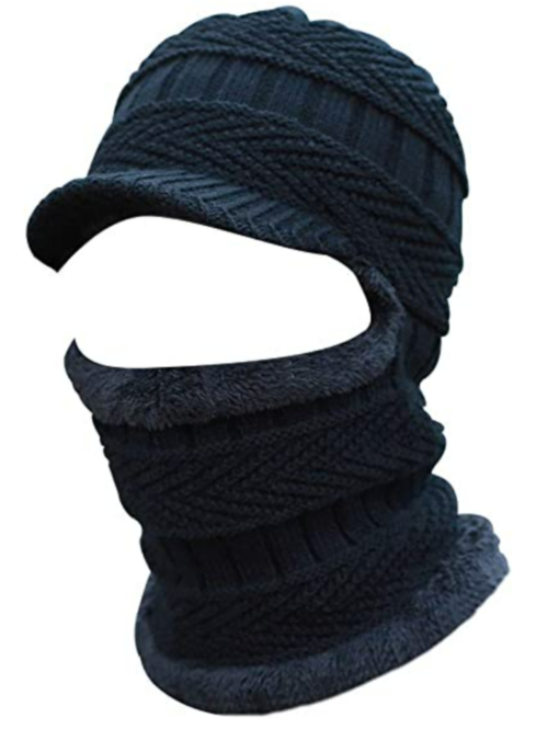 Thick Knit Skull Cap with next warmer - Image 5