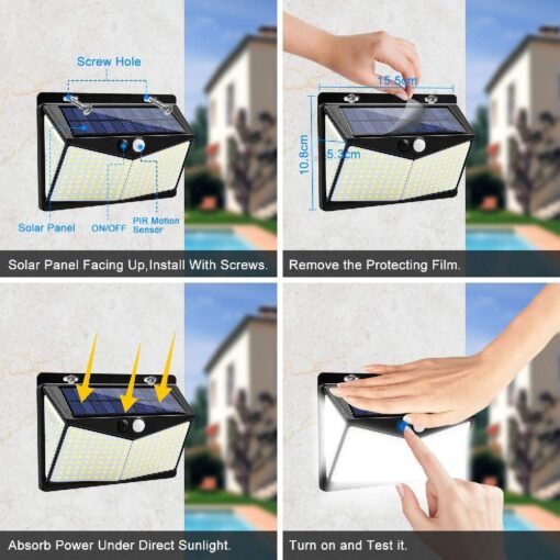 One, Two or Four 208 LEDs Solar Security Light - Image 16