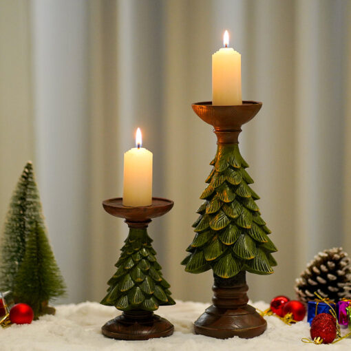 S, M, L Christmas Tree Resin Candle Holder - Image 7