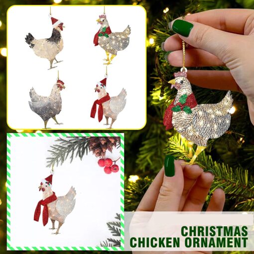 Four-Piece Christmas Scarf Chicken Ornament Sets Relaunch 2022-11-0