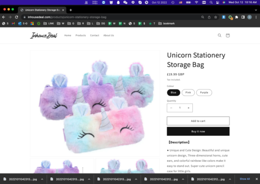 Unicorn Stationery Storage Bag _Untracked - Image 12