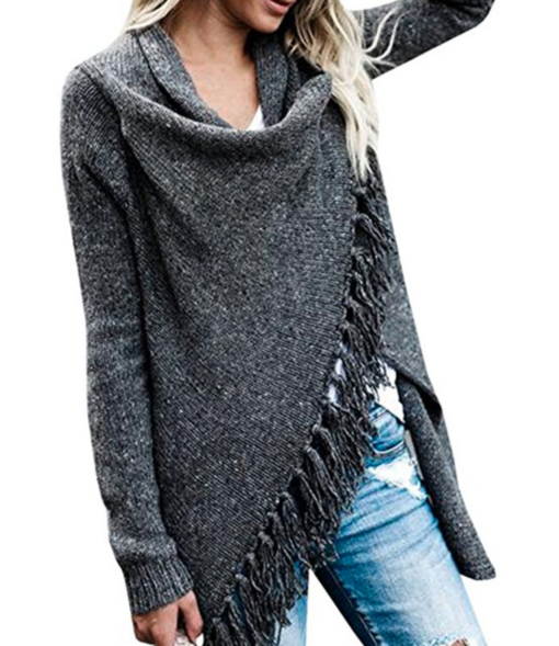 Women Warm Knitted Tassel Shawl - Image 16