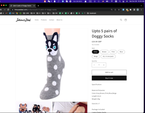 Up to 5 Pairs of Doggy Sock - Image 7