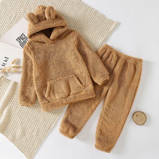 Kids 3D Ear Design Pocket Hoodie & Pants - Image 6