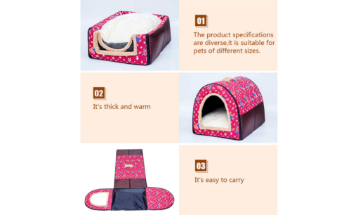 Foldable Non-Slip Warm Bed for Pets - Image 7