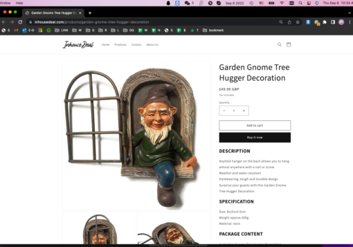 One or Two Garden Gnome Tree Hugger Decoration - Image 9