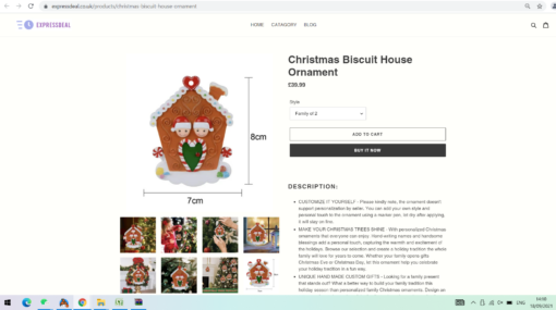 Christmas Tree Biscuit House Decoration - Image 7