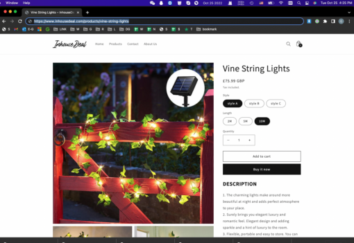 2M, 5M or 10M Vine String Solar Lights - Image 6