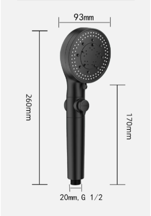 5 Gear Pressurized Shower Head - Image 8