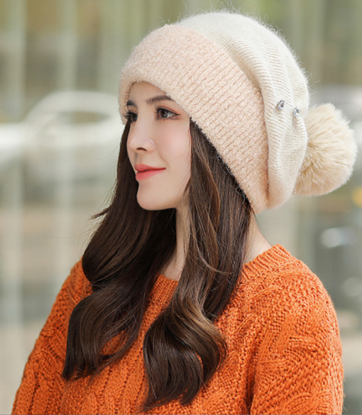 Warm Oversized Beanie with Optional Face Mask Cover - Image 17