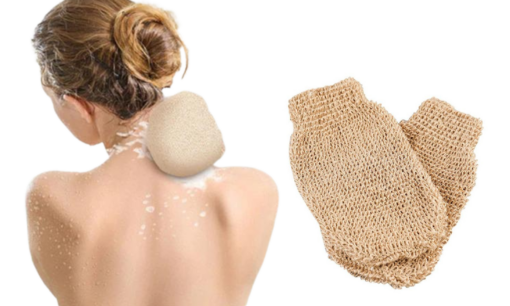 One or Two Bath Shower Glove Body Cleaning Sponges