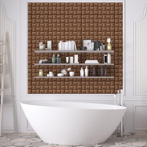 10 piece Waterproof PVC 3D Tile Brick Wall Sticker - Image 4