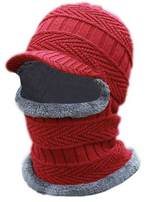 Thick Knit Skull Cap with next warmer - Image 8