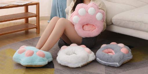 Washable Cat Paw Feet Warmers Heating Pad - Image 4