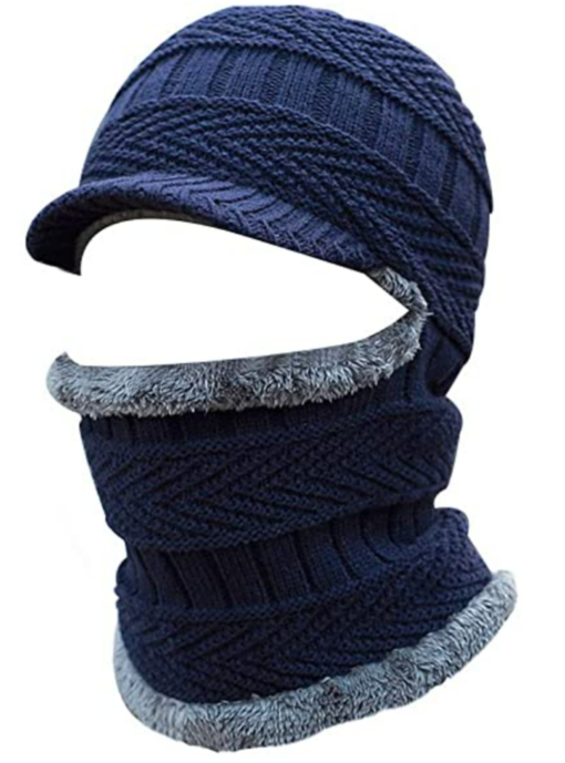 Thick Knit Skull Cap with next warmer - Image 12