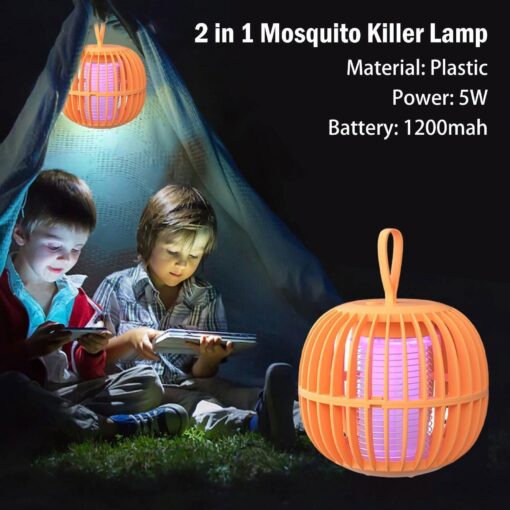 One or Two Pumpkin-Shaped Bug Zapper with LED Lights - Image 10