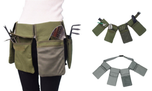 Gardening Tool Carrier Waist Belt with Pockets