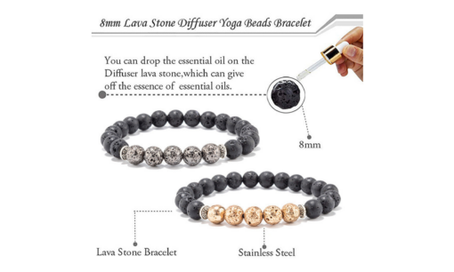 Chakra Meditating Lava Stone Bracelet - Image 7